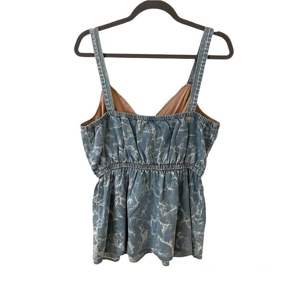 Anthropologie Chambray V-Neck Tank Porridge Large NWT - Picture 4 of 6